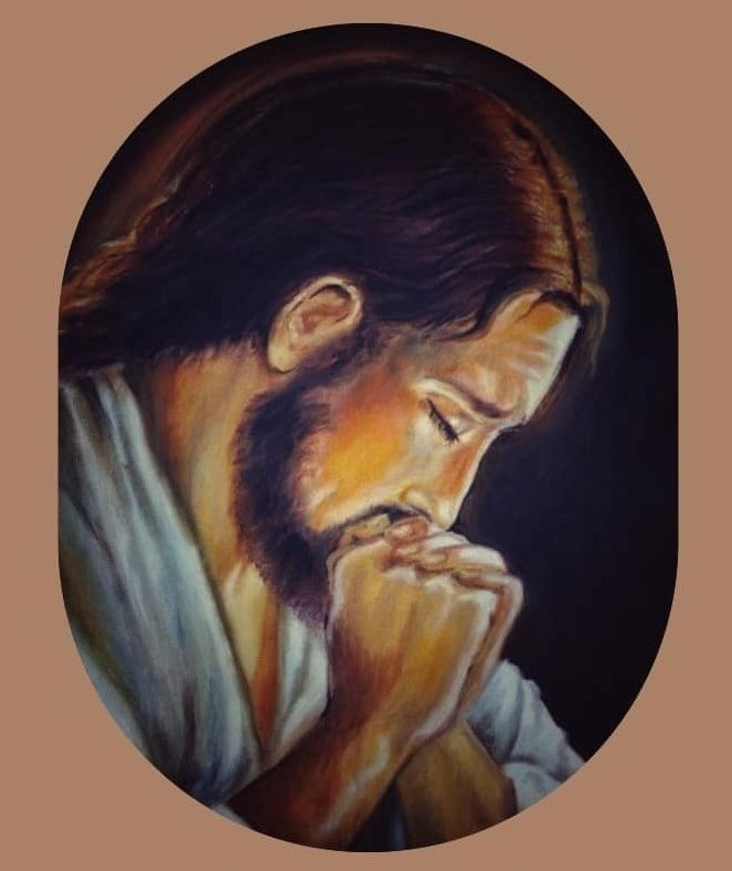 Jesús reza con nosotros. Imagen de las guías de los grupos de la Verdadera Vida en Dios.