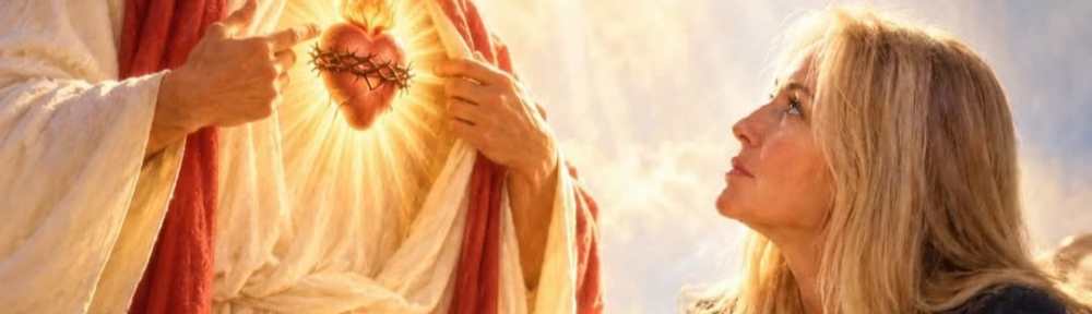 Vassula contempla el Sagrado Corazón